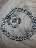 Tiffany & Co. Sterling Bracelet with Dogwood Flower Charm