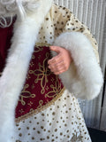 XL Santa Claus in Velvet Cloak Vintage Christmas Tree Topper or Decor