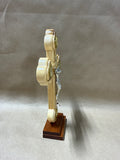 Olive Wood Cross With Essence from The Holy Land On Stand (D)