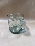 Hand Blown Swirl Ribbed Water Pitcher