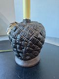 Basketweave Apple Buffet Lamp (WORKS)