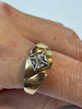 10K & 14K Gold Diamond Ring SIZE 9.5