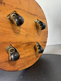 Heavyweight Vintage Wooden Round Rolling Plant Dolly