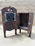 Handmade Footed Clock With Hidden Compartment WORKS