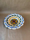 Ceramic Weaved Floral Bowl - Hangs On Wall