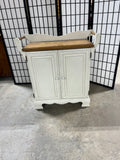 Two Tone Painted Cabinet with Side Handles/Towel Bars