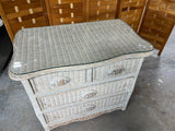 Pier 1 Wicker Dresser with Protective Glass