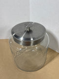 Clear Glass Canister With Brushed Nickel Lid // 3 Available // PRICED INDIVIDUALLY