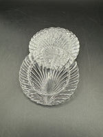 Set Of 5 Clear Acrylic Vintage Coasters // 2 Sets Available // PRICED INDIVIDUALLY