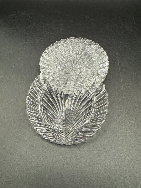 Set Of 5 Clear Acrylic Vintage Coasters // 2 Sets Available // PRICED INDIVIDUALLY