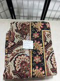 Williams Sonoma Rust/Black Paisley Table Cloth, 90"x71"