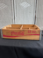 (B) 5-Slot Vintage Coca Cola Wooden Crate (2 AVAILABLE—PRICED INDIVIDUALLY AT $25 EACH)