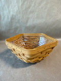 Star Shaped Longaberger Basket With Liner