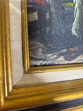 Textured Art on Plastic  - Man with Children