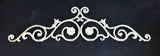 2-Piece Distressed Shabby Chic Off White Cast Iron Scroll Wall Hanging or Door Topper