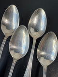 4-PC J.S. Co. Engraved Sterling Silver Serving Spoons