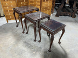 3 pc Nesting Tables with Glass