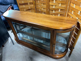 Pulaski Mirrored Back Display Console Cabinet with Glass Doors and Glass Shelf ***HEAVY ITEM*** READ DETAILS ON PICK UP POLICY***