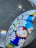 Large Murano Style Millefiori Art Glass Paperweight