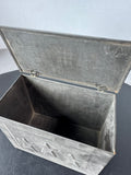 Rustic Tin Recipe Box with Generic Cards & Dividers