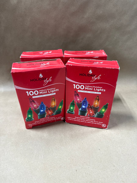 4 Boxes Of Mini Multi Colored Christmas Lights NOT TESTED // 3 Sets Available // *** PRICED INDIVIDUALLY ****
