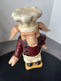 (A) Resin Pig Chef Statue