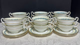 24-Piece Wedgwood England Appledore Cream Soup Bowls & Saucers Set