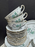 87-Piece Mitterteich Bavarian Green Ming Floral China Set