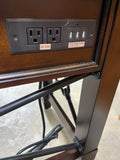 Well Universal Ltd. Desk B, with plugs/charging ports***HEAVY ITEM***READ DETAILS ON PICK UP POLICY***