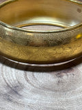 Gold Tone Bracelet with Floral Design