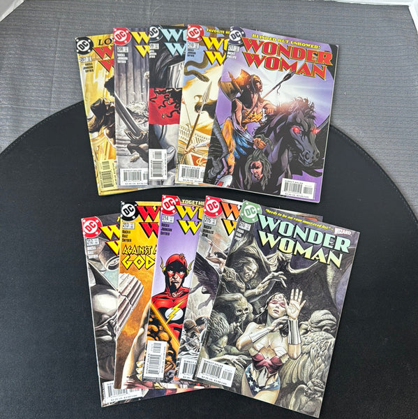 (O) Lot of 10 Vintage Mid 2000’s DC Wonder Woman Comics #’s 207-216