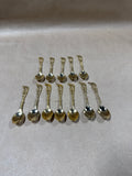 12 Piece Gold Tone Camel Spoons