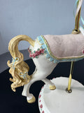 Large Resin Floral Vintage Carousel Horse