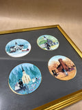 Framed Buckley Moss Ornaments - 4 Ornaments