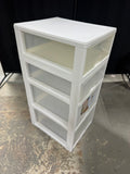 Sterilite 3-Drawer Plastic Storage Unit with 1 Drawer Stacking Addition