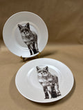 Pier 1 Snow Forest Fox Salad Plates — Pair (B)