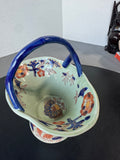 Flawless Ironstone Asian Inspired Ceramic Basket