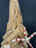 Driftwood Look 4FT Wooden Beachs Christmas Tree with Seashell & Starfish Garland