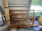 Oak California King Bed with Rails and Slats