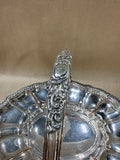 Heavy Silver Plate Basket With Swing Handle