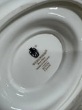 Wedgwood England Kutani Crane Gravy Boat with Attached Underplate (E)