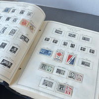 (G) 1961-1963 Minkus The Comprehensive World-Wide Stamp Album with Handful of Stamps