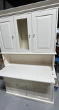 Particle Board Desk with Hutch***HEAVY ITEM***READ DETAILS ON PICK UP POLICY***