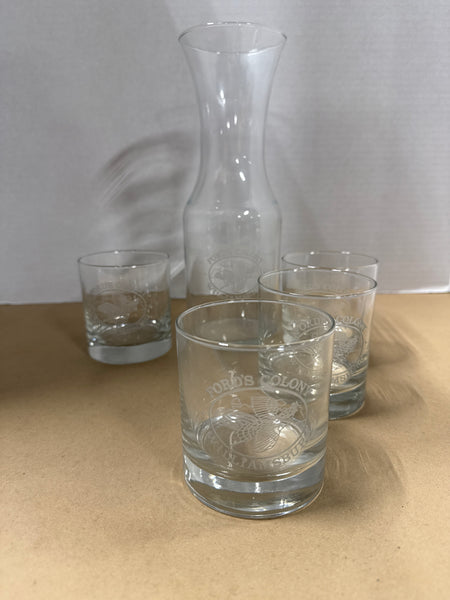 Fords Colony Bedside Carafe With Matching Glasses — 5 Pieces