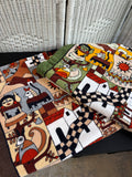 Pair of Vintage Hilasal Salvadoran Folk Art Beach Towels