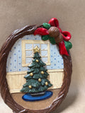 Ceramic Vintage Christmas Tree Plaque
