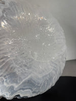 White Swirl Murano Glass Centerpiece Bowl