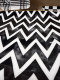 Black And White Over And Back Appetizer Square Plates - Set Of 6