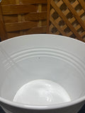 White Metal Beverage Tub with Handle