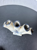 Colonial Williamsburg Salt Glazed 5 Finger Pottery Bud Vase (A)